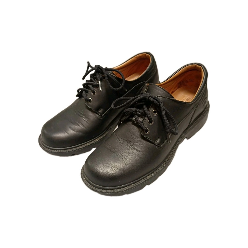 Timberland Black Leather Waterproof Oxford Shoes Womens 6.5 10354 Lug Sole